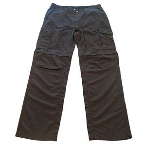 Columbia Men's 36x32 Black Convertible Pants Zip Off Outdoor Hiking Lightweight